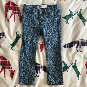 BOGO old navy ballerina skinny jeans flowers motif  3T